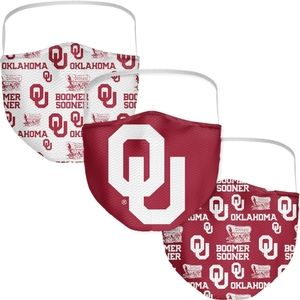 Fanatics Oklahoma Sooners 3pk Facemasks